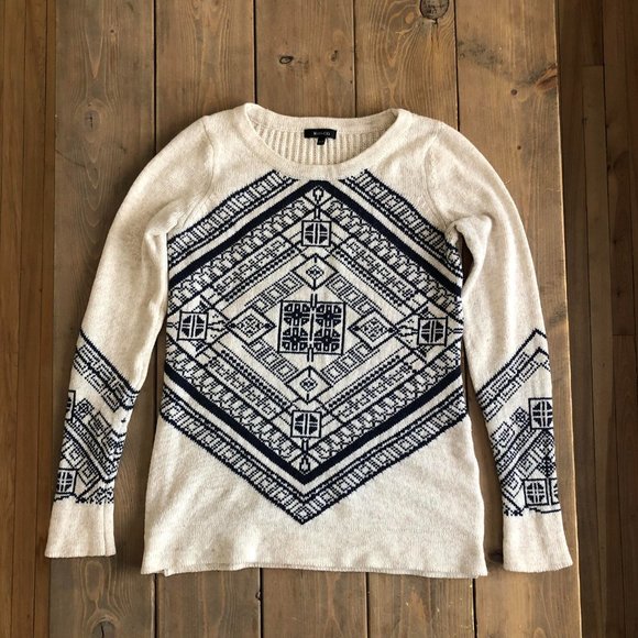 RW&CO Cotton Wool Blend Knit Sweater | Size XS - Picture 10 of 12